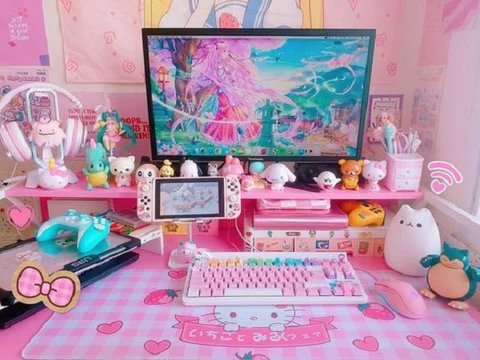 The 48 Most Playfully Goblinicious Gamer Girl Room PC Setups - Goblintechkeys