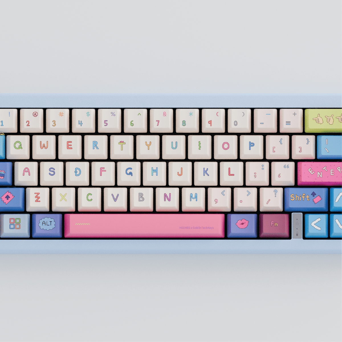 HEEHEE 65% RGB Mechanical Keyboard (Collabs) - Goblintechkeys
