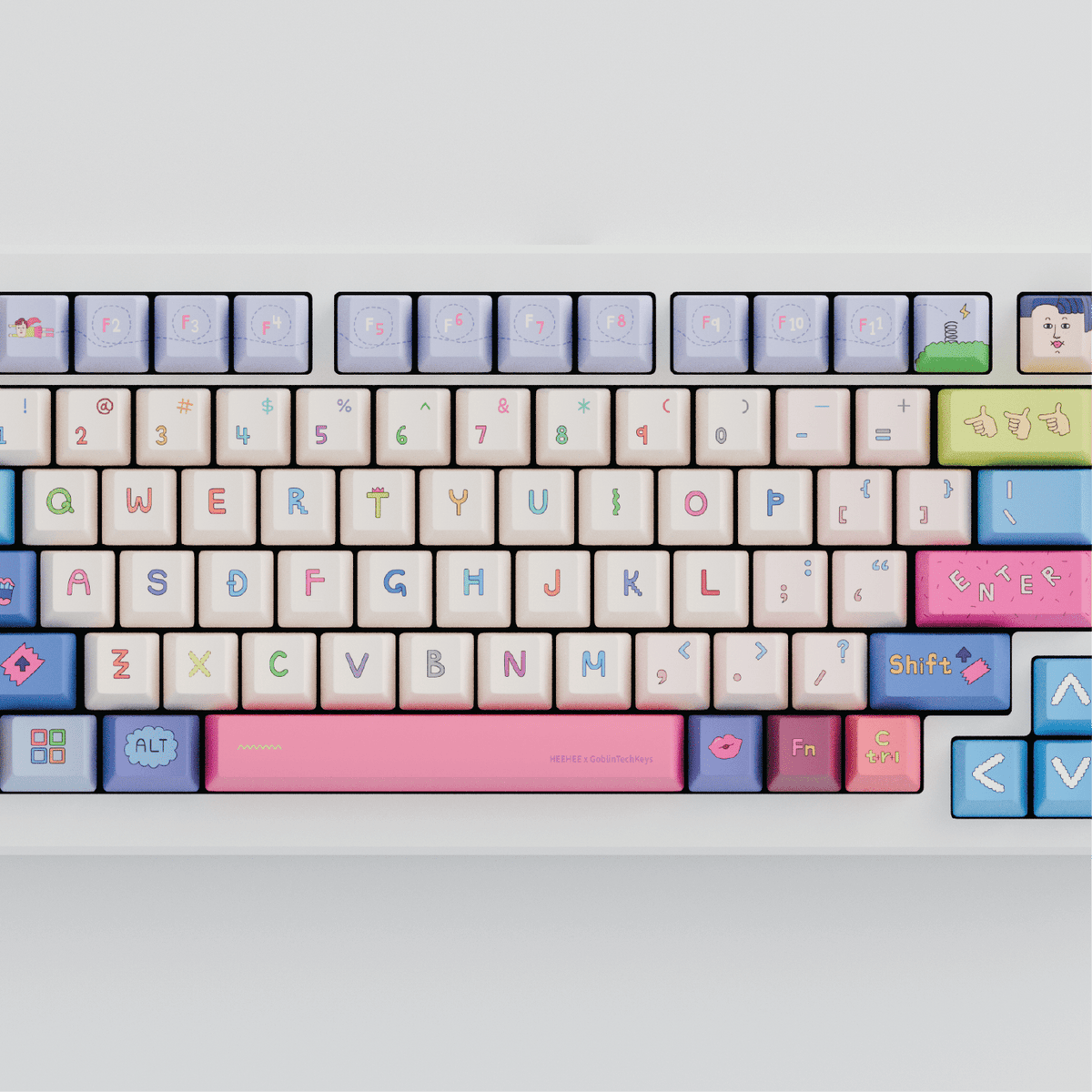 HEEHEE 75% RGB Mechanical Keyboard (Collabs) - Goblintechkeys