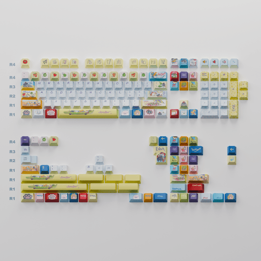 Myni Mart Family Summer Holiday 168 keys Keycaps Set (Collabs) - Goblintechkeys