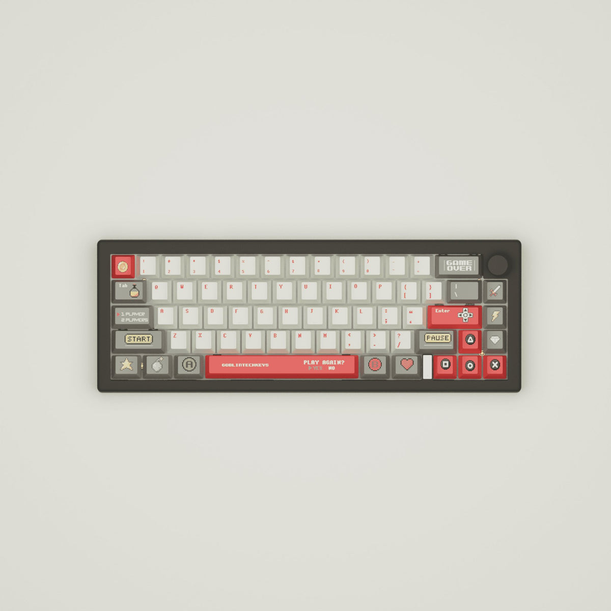 Pixel Game Design Keycaps and Mechanical Keyboard - Goblintechkeys