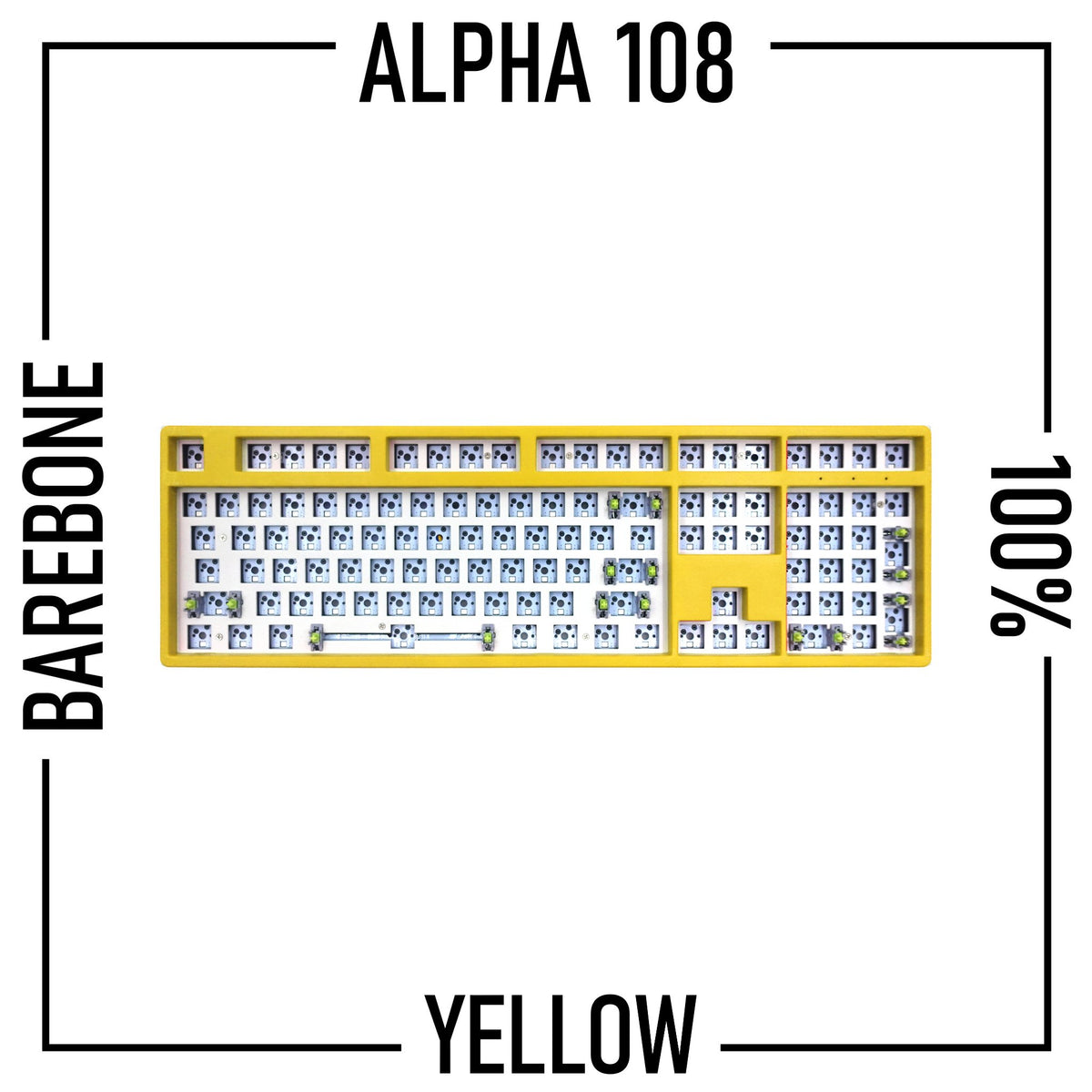 Alpha 108 - 100% Wireless Mechanical Keyboard Barebone Kit - Goblintechkeys