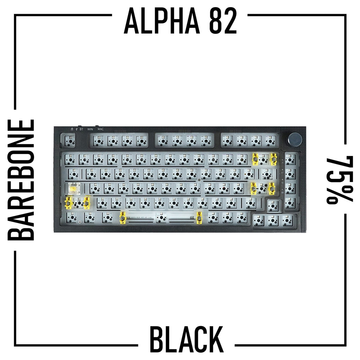 Alpha 82 75% Wireless Keyboard Barebone Kit with knob - Goblintechkeys