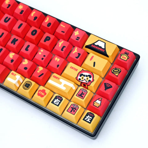 Daruma Neko Sama keycap set by Michael Chuah - Goblintechkeys