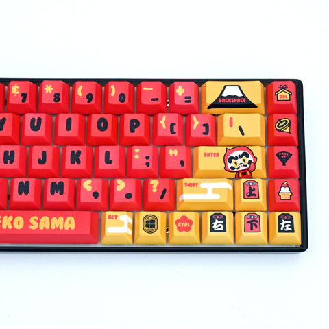 Daruma Neko Sama keycap set by Michael Chuah - Goblintechkeys