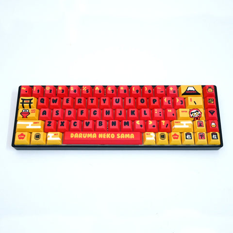 Daruma Neko Sama keycap set by Michael Chuah - Goblintechkeys
