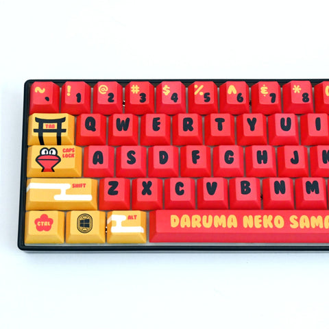 Daruma Neko Sama keycap set by Michael Chuah - Goblintechkeys