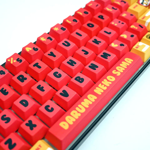 Daruma Neko Sama keycap set by Michael Chuah - Goblintechkeys