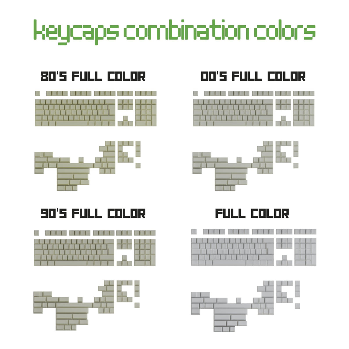 French BEPO Classic Vintage Keycaps Set | Retro Keycaps - Goblintechkeys